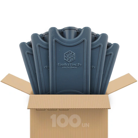 Imagem do Kit 100, 75, 50, 25, 10 ou 6 Unidades Gelo Gel Placa Artificial Reutilizável Rígido 100ml Azul