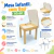Conjunto Mesa Infantil kit Mdf 60x60 Com Baú com 2 Cadeira Cadeirinha Infantil Colorida Dalas Torneada - loja online