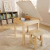 Conjunto Mesa Infantil 60x60cm Com Baú Didática Com 1 Banqueta Resistente Uso Infantil