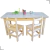 Conjunto Mesa Infantil 120cm Madeira Maciça Resistente 2 Cadeiras