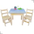 Conjunto Mesa Infantil Madeira Maciça Resistente 2 Cadeiras