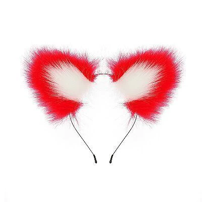 Kit - Rabo de Coelho com Tiara de Orelhas - Grampos para os seios em Metal e Gargantilha - SI