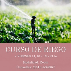 Curso de riego (6 clases)