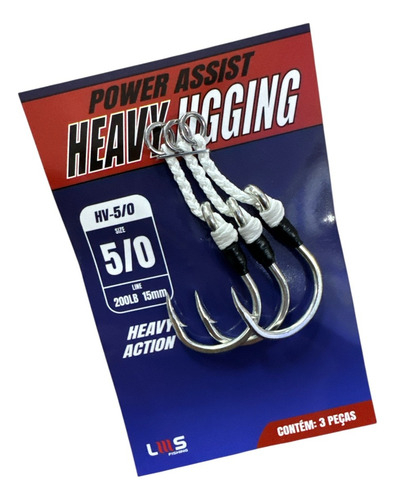 POWER ASSIST HOOK HEAVY JIGGING 5/0 200 LB LUMIS