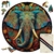 Quebra-Cabeça de Madeira - Mandala Elefante Místico