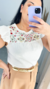 BLUSA BRANCA BORDADA - NANDA na internet