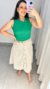 BLUSA COM BOTÃO LATERAL VERDE - VAL na internet