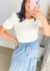 BLUSA OFF WHITE MANGA PRINCESA - TERESA na internet