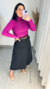 BLUSA DE LÃZINHA GOLA ALTA