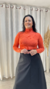 BLUSA DE LÃZINHA GOLA ALTA
