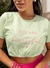 CAMISETA FEMININA DE ALGODÃO PLUS SIZE VERDE MENTA
