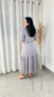 VESTIDO MIDI CINZA - ISABELA - comprar online