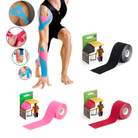 Fita Kinesio Tmax Bandagem Elástica Terapêutica 5 Cm X 5m Original