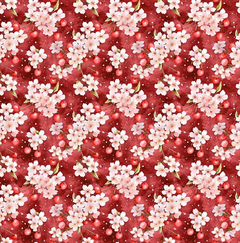 Tecido Tricoline Digital 100% algodão - Coleção Cerejas - Cherry - Fabricart