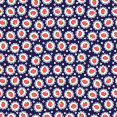 Tecido Tricoline 100% algodão - Coleção Quitandinha - Fabricart - Morango