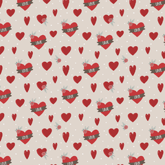 Tecido Tricoline 100% algodão - Coleção Valentines - Fabricart Signature (0.50x1.50)