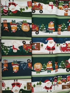 Tecido Tricoline Digital 100% algodão - Coleção Natal 2024 - circulo