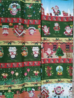 Tecido Tricoline Digital 100% algodão - Coleção Natal 2024 - circulo