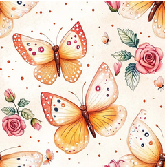 Tecido Tricoline Digital 100% algodão - Borboleta - Fabricart - comprar online