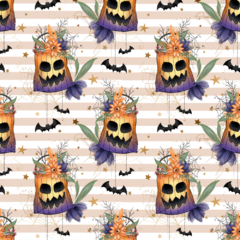 Tecido Tricoline digital 100% algodão - Coleção Halloween Fabricart