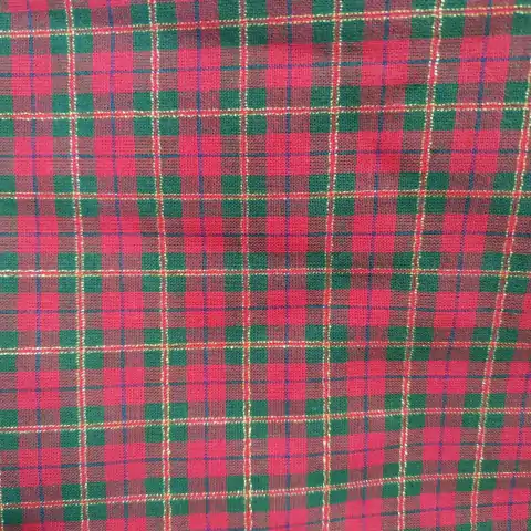 Tecido Tricoline 100% algodão - Xadrez Fio Tinto Natalino 2024 - Caldeira