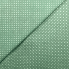Tecido Tricoline 100% algodão -Promoção - poá verde seco