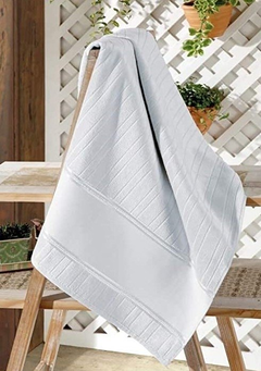 Toalha de Rosto Velour Artesanalle Dohler - Cinza