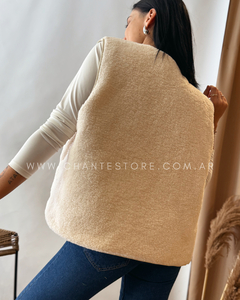 Chaleco reversible Matelasse natural - tienda online