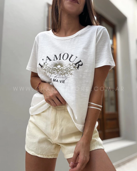 Remera Lamour Blanca - comprar online