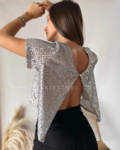 Blusa Rhom Shine plata - comprar online