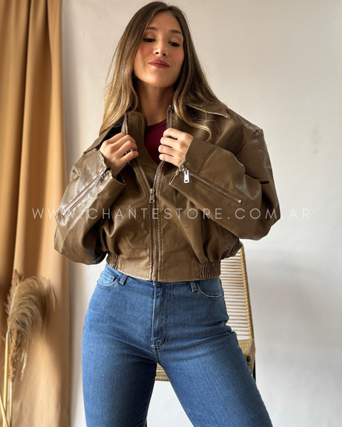 Campera Cruela oversize visón - comprar online