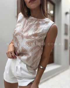 Blusa Lime Estampada Camel en internet