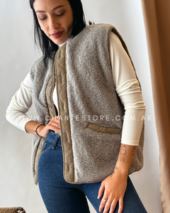 Chaleco reversible Matelasse verde en internet