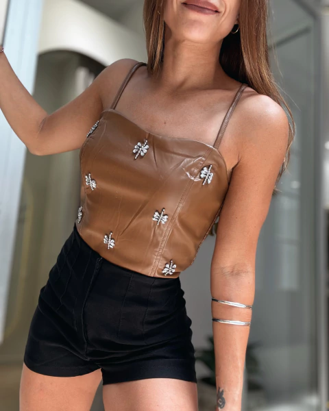 Top Libelula Shine Chocolate - comprar online