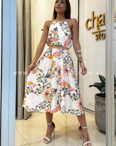 Falda Midi Leblon Nude - Chanté Store