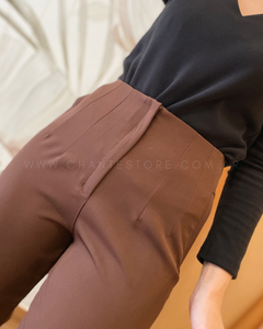 Pantalón sastrero Chipré chocolate - comprar online