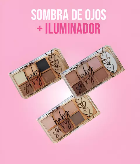 Sombra + Iluminador Baby Sorry Pink 21