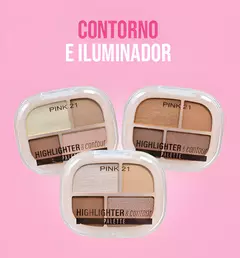 Iluminador + contorno -Pink21-