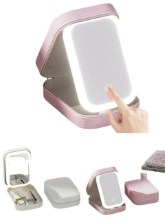Organizador de maquillaje con espejo led -City Girl- 35147-11 en internet