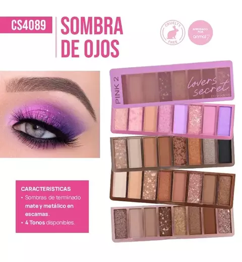 Paleta de Sombra Lovers Secret Pink 21