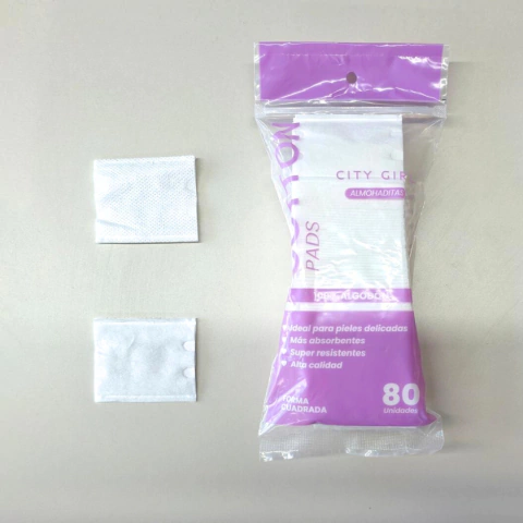 PADS DESMAQUILLANTES CUADRADOS 80u -City Girl-