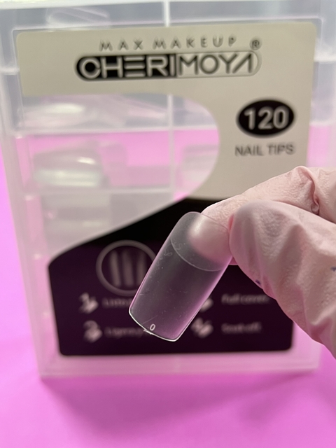 Tips soft gel CHERIMOYA 120u CUADRADOS
