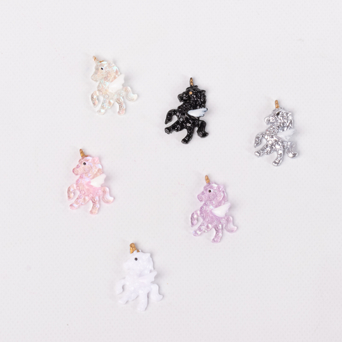 Apliques unicornios x6 City Girl -M104-