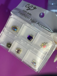 Imagen de Apliques x6 Mix formas City Girl (M121) surtido