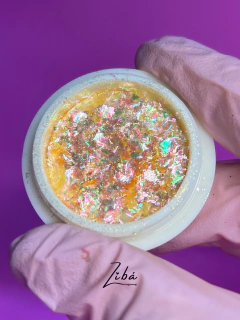 Glitter pluma de pavo