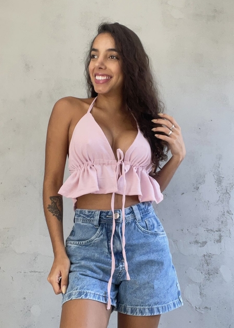 Cropped Bata Rosa