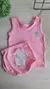 Conjunto de Bebê - Camiseta + Tapa Fralda - Tamanho P -Menino e Menina - Vila do Bebê