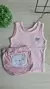 Conjunto de Bebê - Camiseta + Tapa Fralda - Tamanho P -Menino e Menina - Vila do Bebê