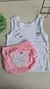 Conjunto de Bebê - Camiseta + Tapa Fralda - Tamanho G - Menino e Menina - Vila do Bebê