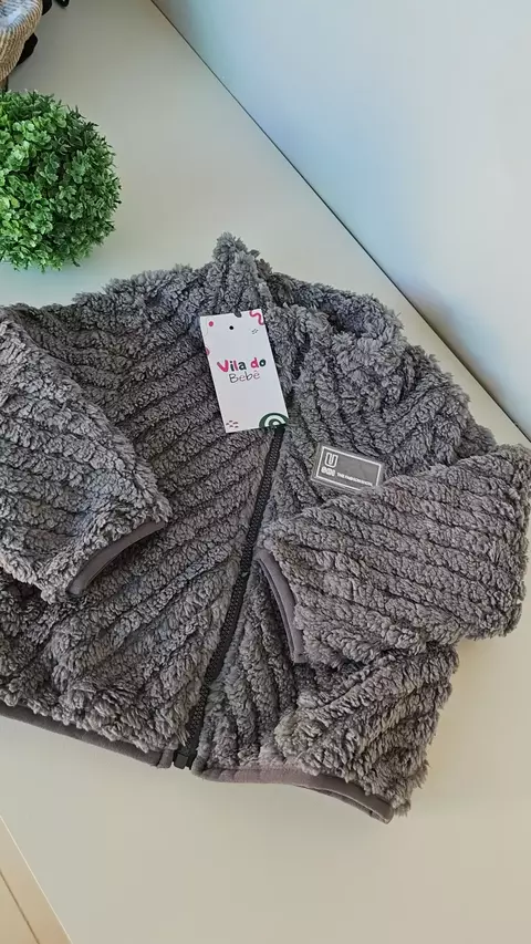 Casaco peluciado de Bebê Menino - Cinza - comprar online